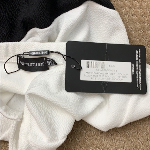 PrettyLittleThing Bandeau Cut Out Bodycon Dress - Picture 4 of 7